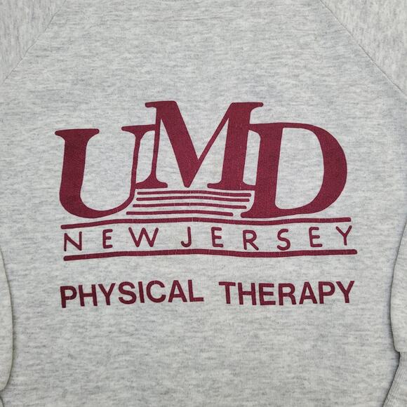 Vintage 80s UMD New-Jersey Sweatshirt Womens Medium 19x23 - Picture 3 of 13